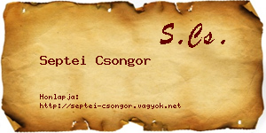 Septei Csongor névjegykártya