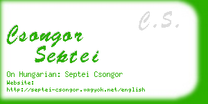 csongor septei business card
